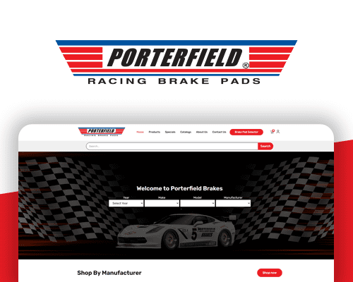 Porterfield Brakes website design