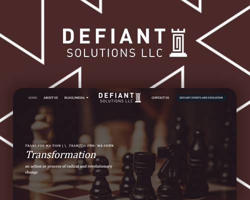 Defiant Solutions website design